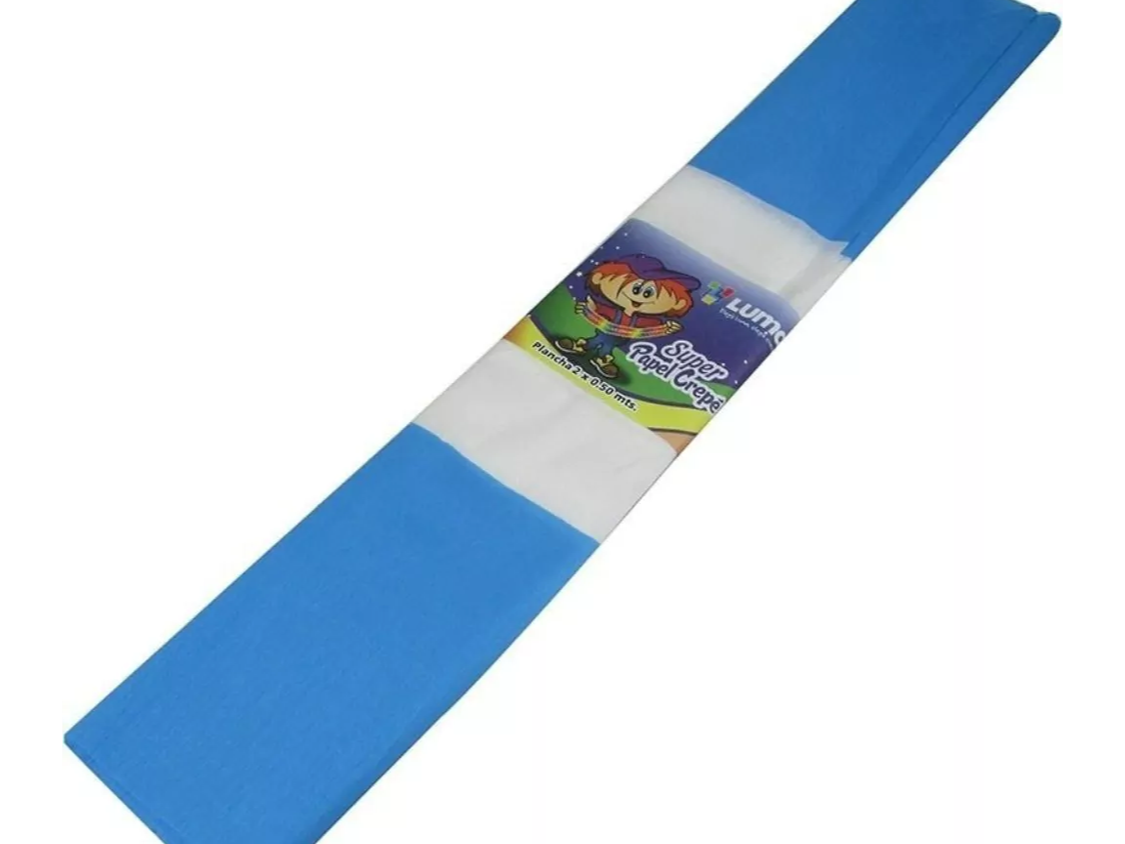 PAPEL CREPÉ "LUMA";BANDERA x UNIDAD