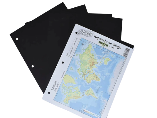 REPUESTO DIBUJO NEGRO "MIL 28" N°5 x 5 HOJAS