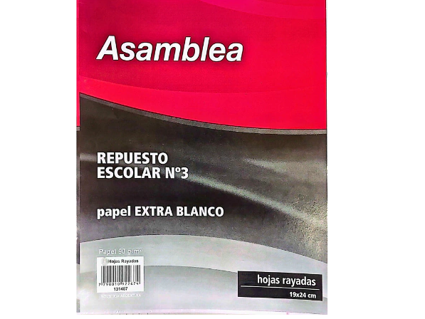 REPUESTO N°3 "ASAMBLEA" x 400 HOJAS