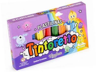 PLASTILINA "TINTORETTO" x 10 UNIDADES