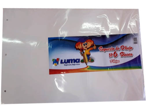 REPUESTO DIBUJO BLANCO N°6 x 8 HOJAS