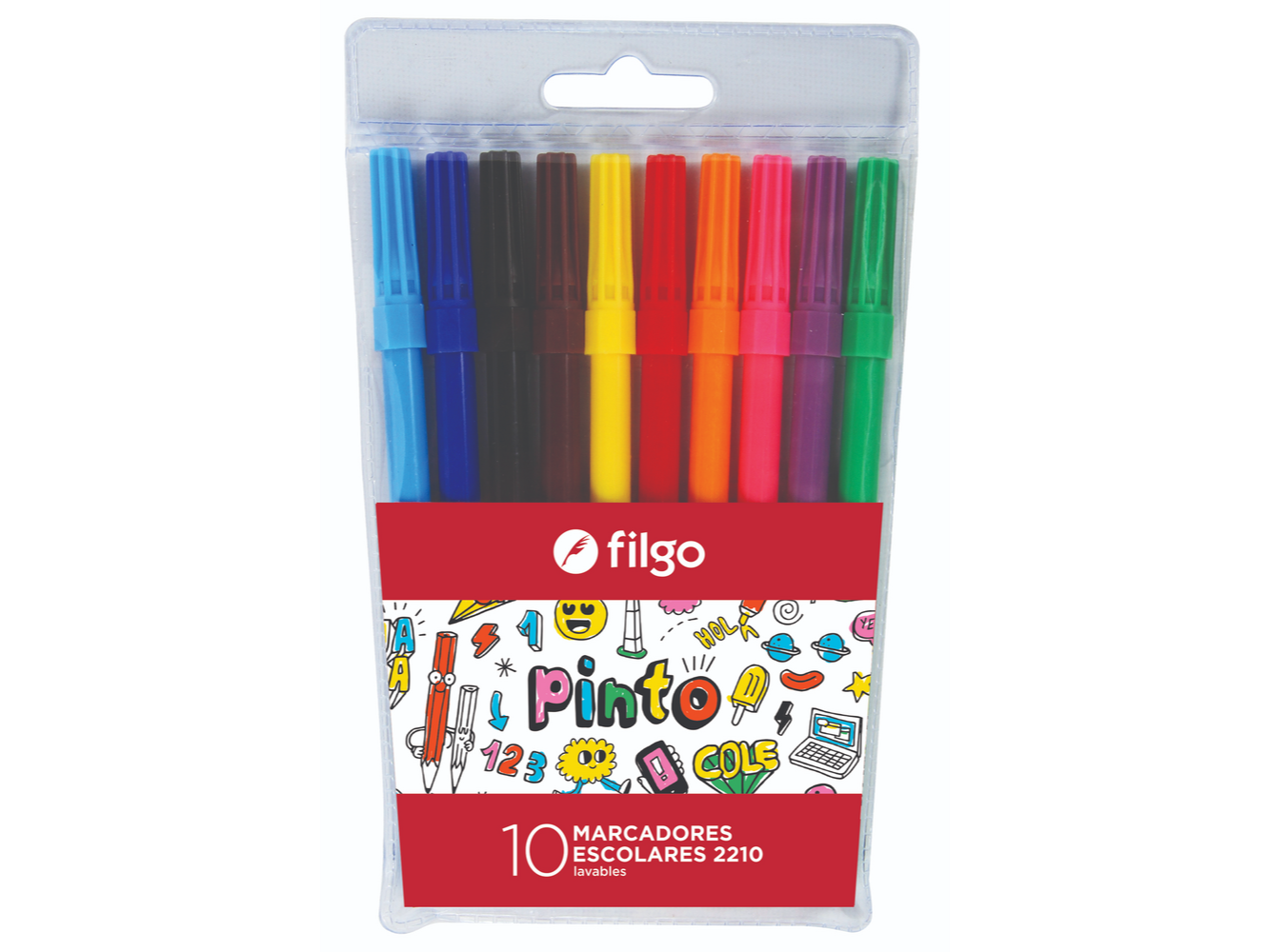 MARCADORES ESCOLARES "FILGO" x 10 UNIDADES