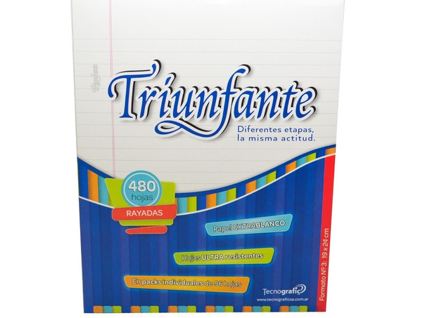 REPUESTO N°3 "TRIUNFANTE" x 480 HOJAS