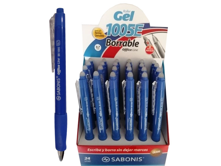 BOLÍGRAFO BORRABLE "SABONIS" ROLLER GEL x UNIDAD
