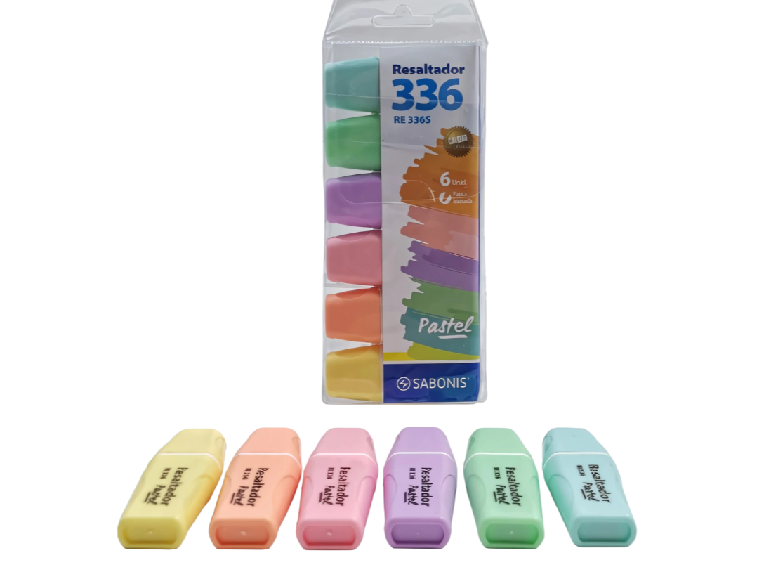 RESALTADORES "SABONIS" MINI PASTEL x 6 UNIDADES