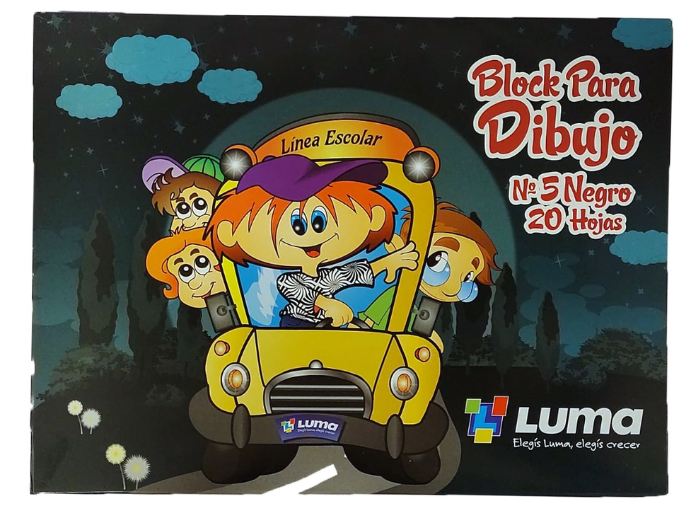 BLOCK DIBUJO NEGRO "LUMA" N°5 x 20 HOJAS