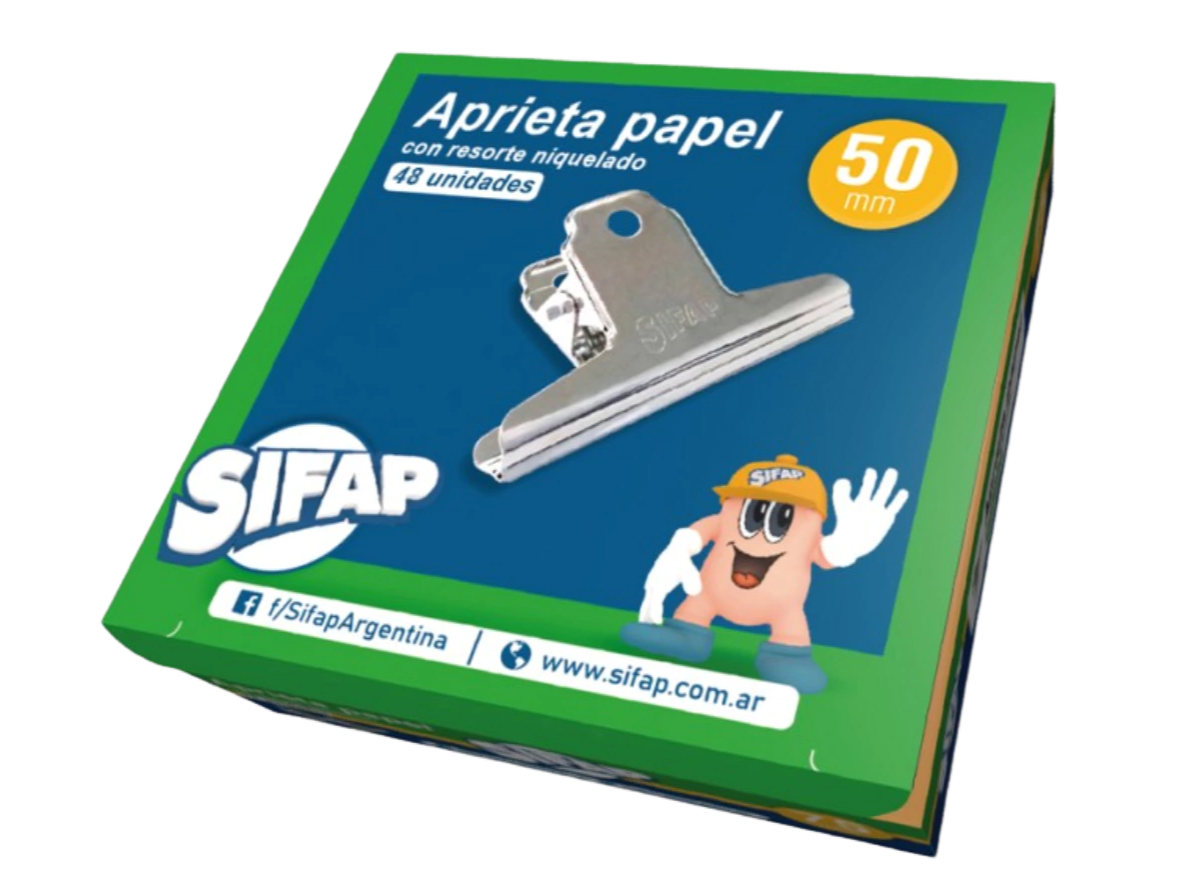 APRIETA PAPEL CON RESORTE "SIFAP" x UNIDAD