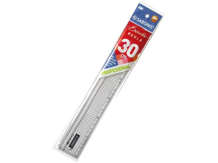 REGLA "SABONIS" DOBLE GRADUACIÓN x 30CM