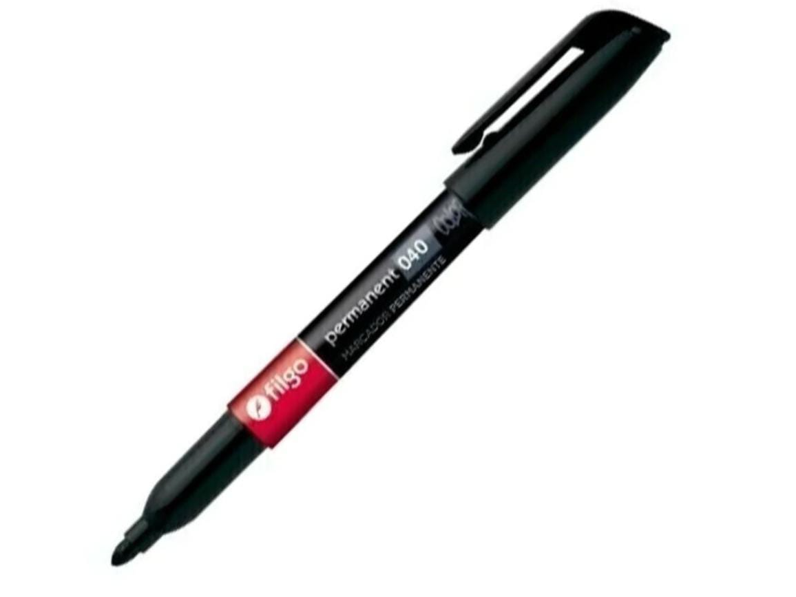 MARCADOR PERMANENTE FINO NEGRO "FILGO" x UNIDAD