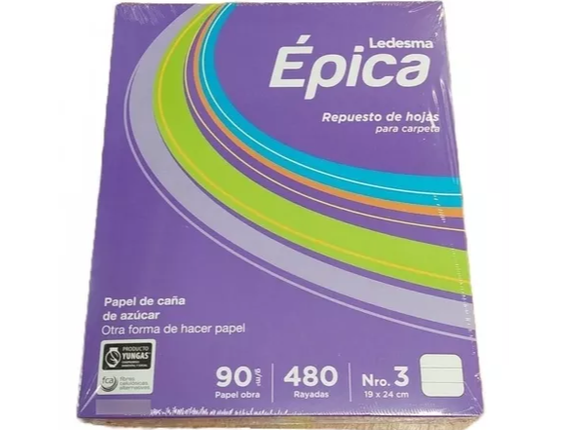 REPUESTO N°3 "ÉPICA" x 480 HOJAS