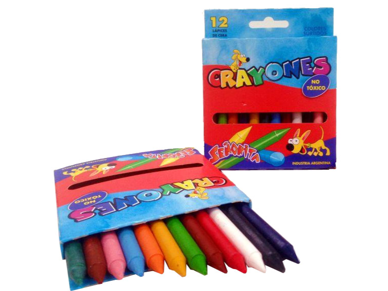 CRAYONES "SEÑORITA" x 12 UNIDADES