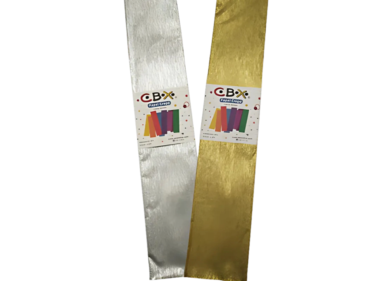 PAPEL CREPÉ "CBX" METALIZADO x HOJA