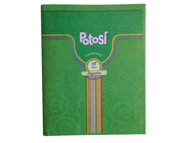 CUADERNO "POTOSÍ" TAPA FLEXIBLE TAMAÑO MONITOR x 24 HOJAS