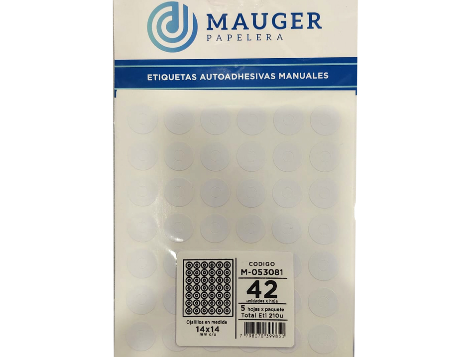 OJALILLOS "MAUGER" x 5 HOJAS