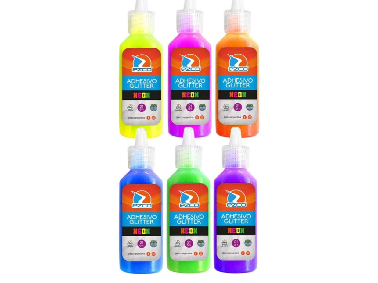 ADHESIVO NEON GLITTER "EZCO" x 21G