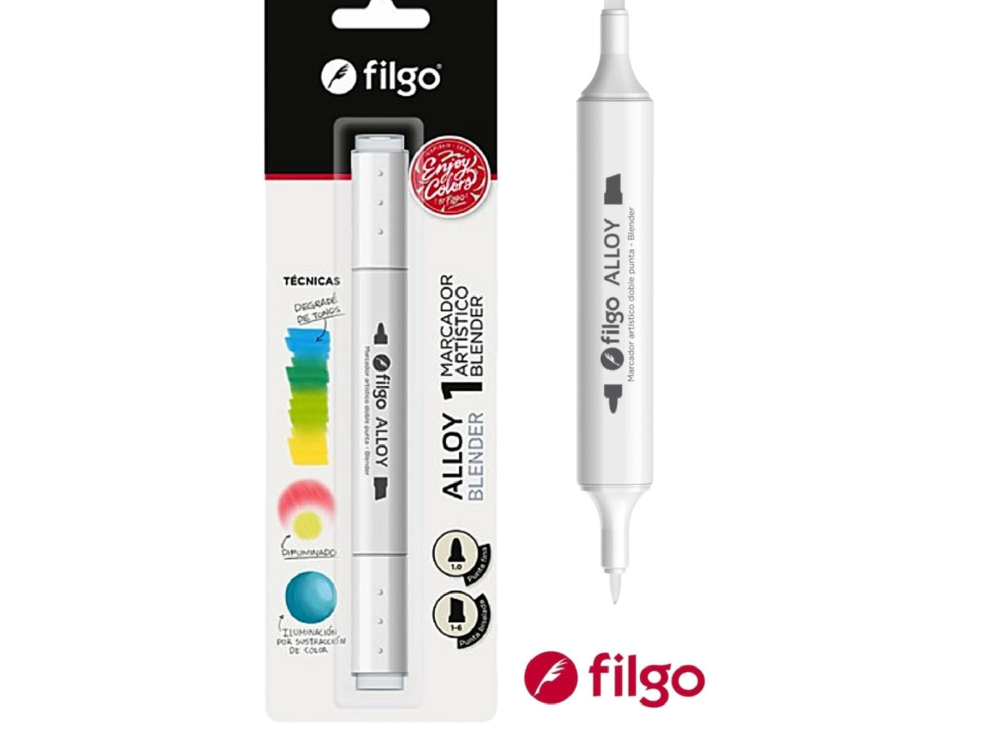 MARCADOR "FILGO ALLOY" BLENDERS DOBLE PUNTA x UNIDAD