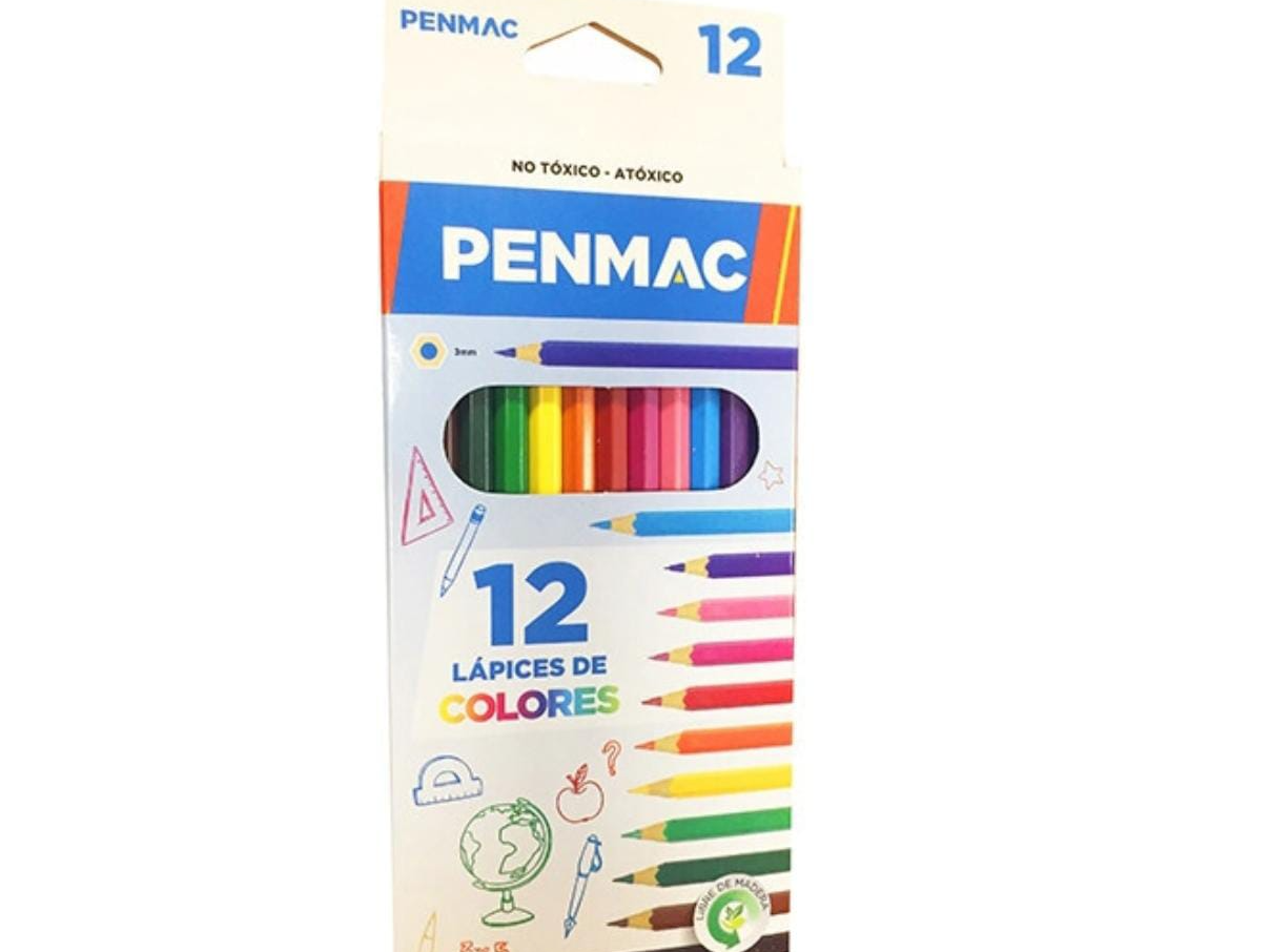 LÁPICES DE COLORES "PENMAC" LARGOS x 12 UNIDADES