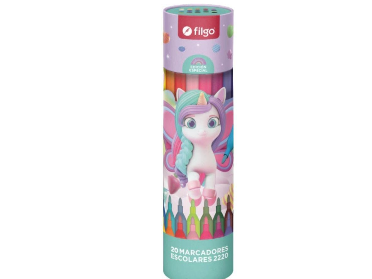 MARCADORES ESCOLARES 2220 "FILGO" FANTASIA x 20 UNIDADES