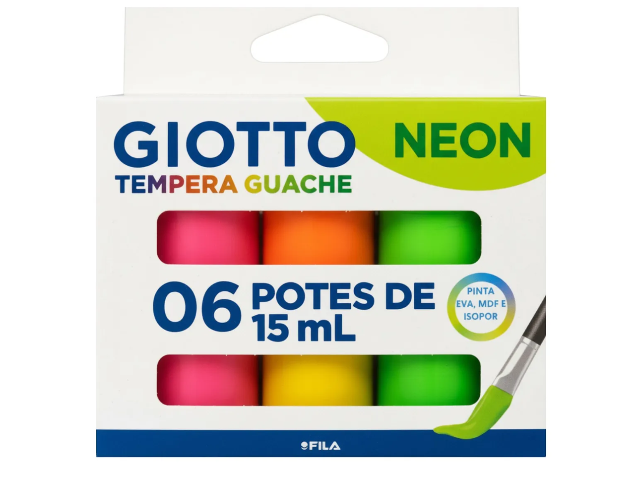 TÉMPERAS "GIOTTO" NEON SET x 6 POTES x 15 ML