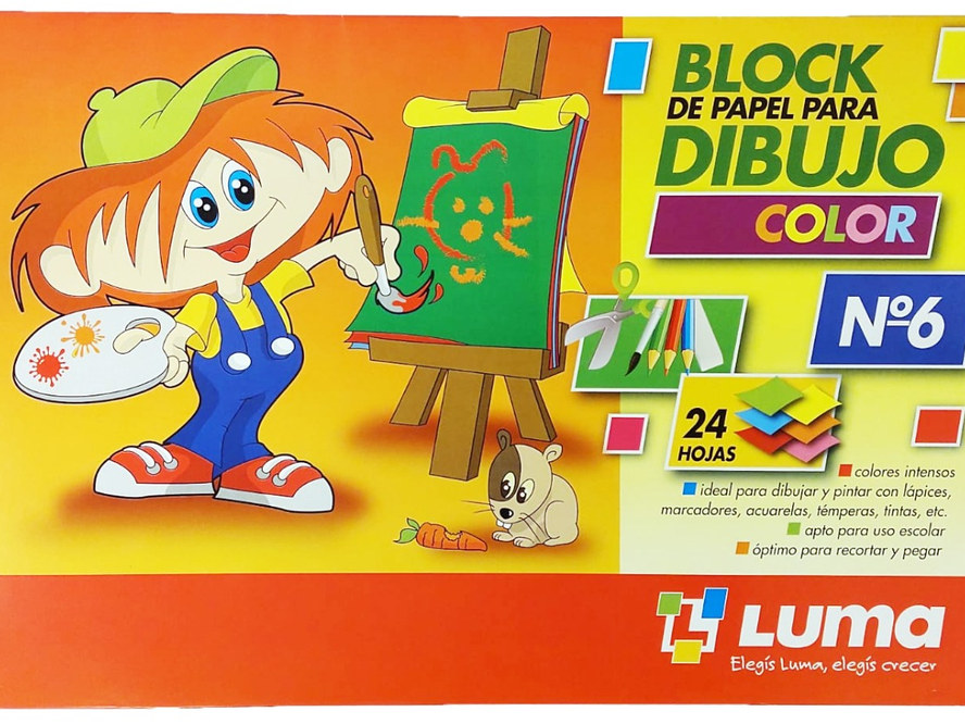 BLOCK DIBUJO COLOR "LUMA" N°6 x 20 HOJAS