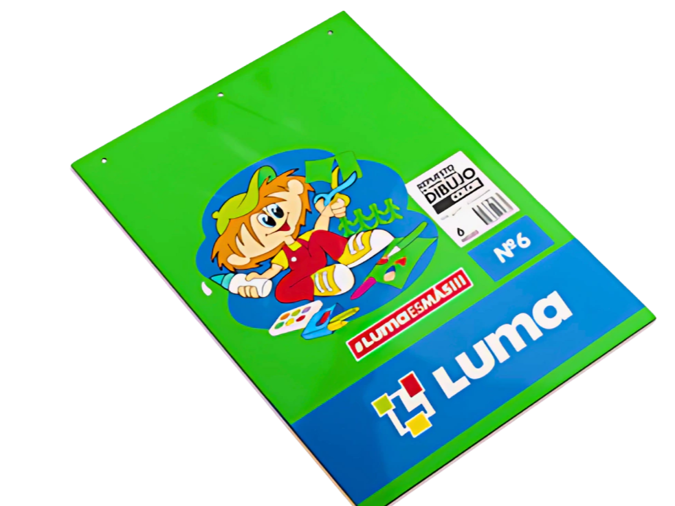 REPUESTO DIBUJO COLOR "LUMA" N°6 x 6 HOJAS