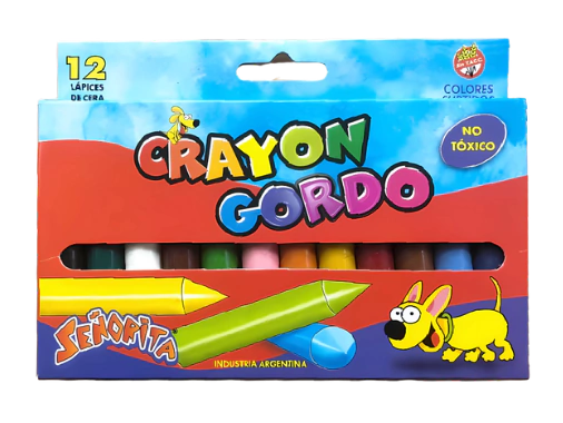CRAYONES JUMBO "SEÑORITA" x 12 UNIDADES