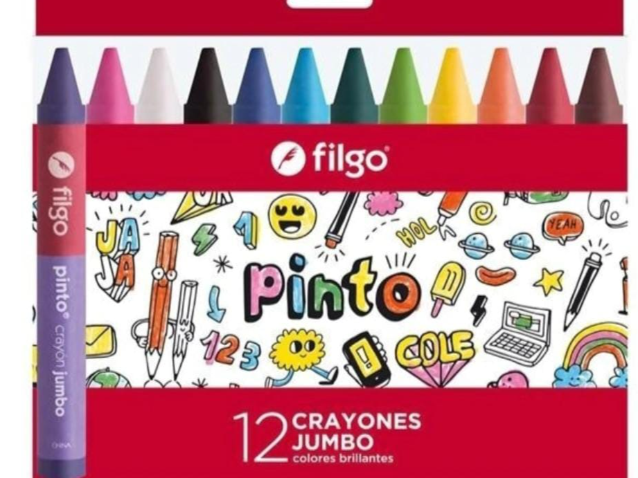 CRAYONES "FILGO" JUMBO x 12 UNIDADES