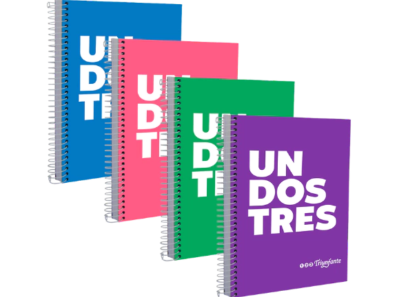 CUADERNO "TRIUNFANTE" 21 x 27 TAPA DURA x 60 HOJAS