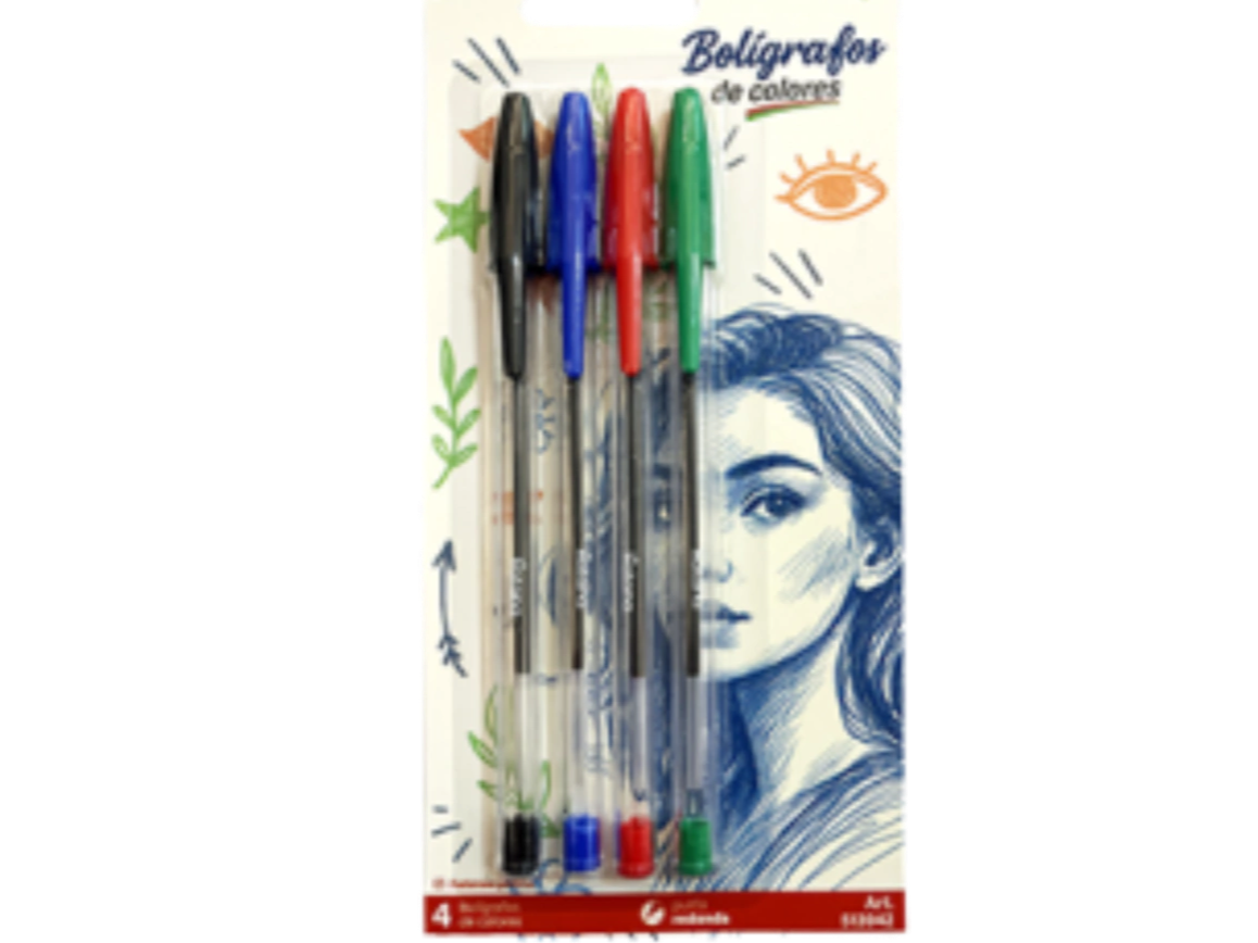 LAPICERA "BEIFA" GEL COLOR x 4 UNIDADES