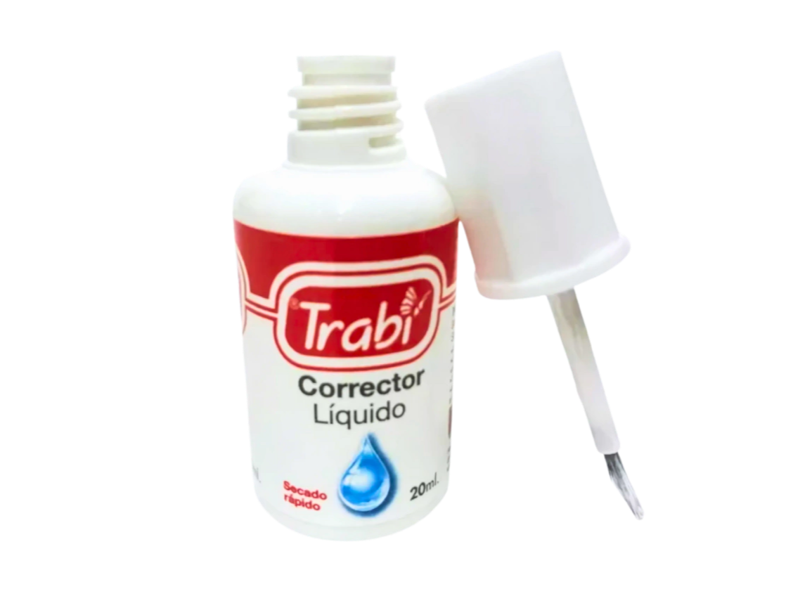 CORRECTOR "TRABI" PINCEL x 20ML x UNIDAD