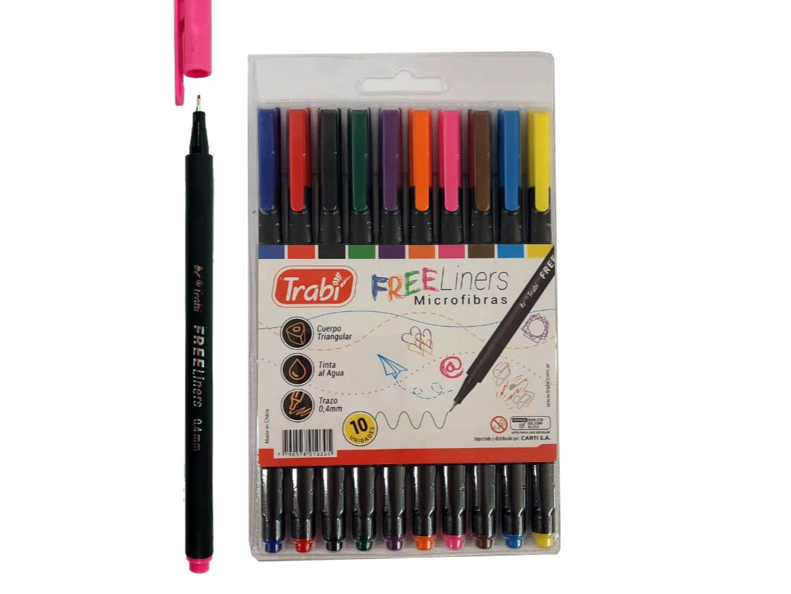 MICROFIBRAS FREELINERS "TRABI" x 10 UNIDADES