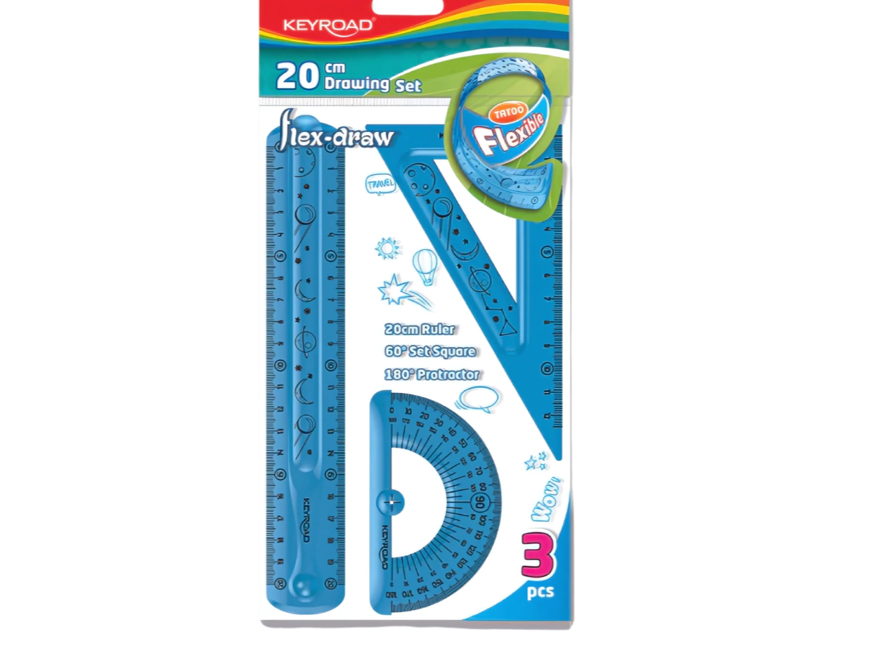 SET GEOMETRÍA FLEXIBLE "KEYBOARD" x 3 PIEZAS