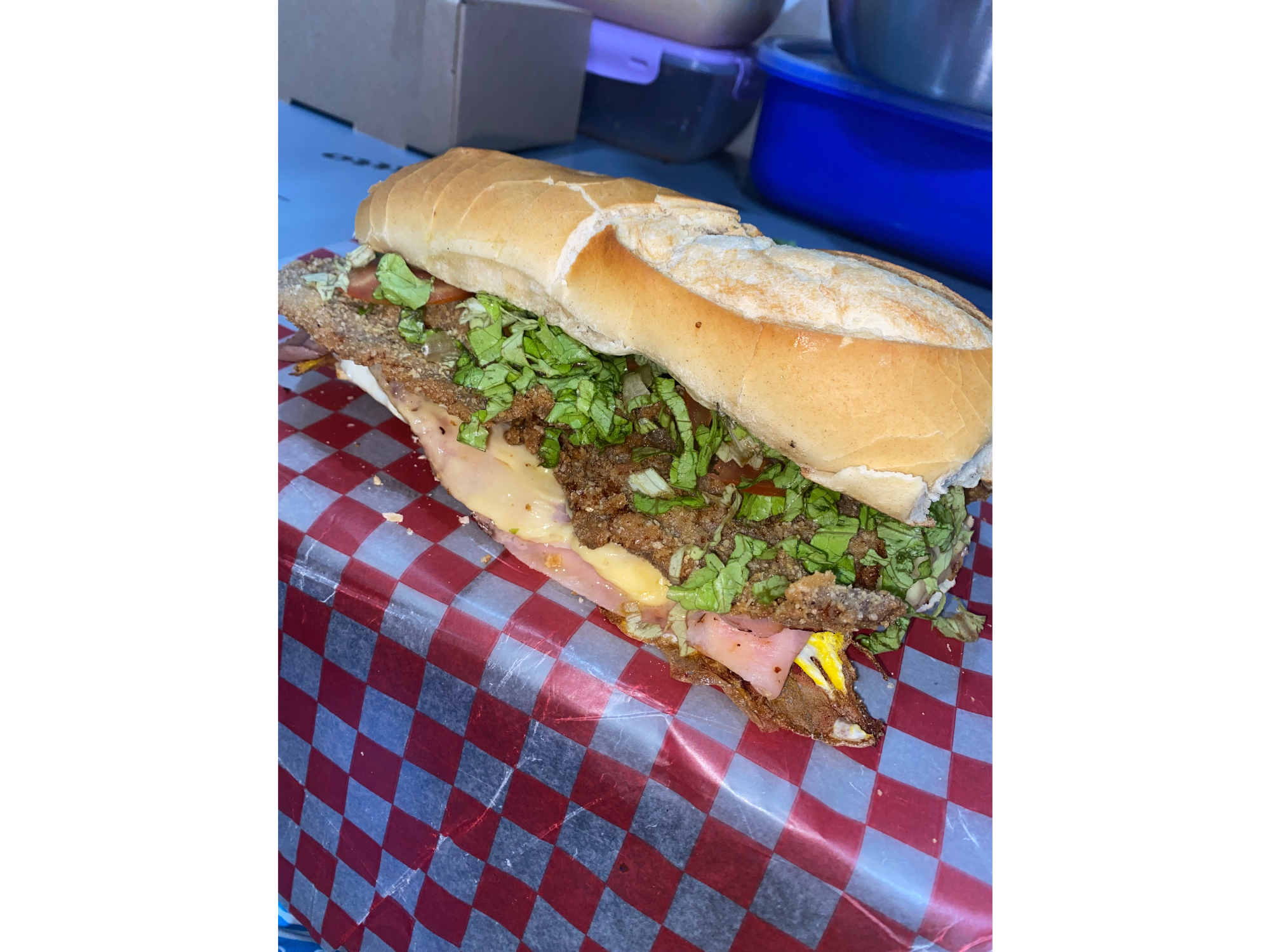Sándwich de milanesa completo