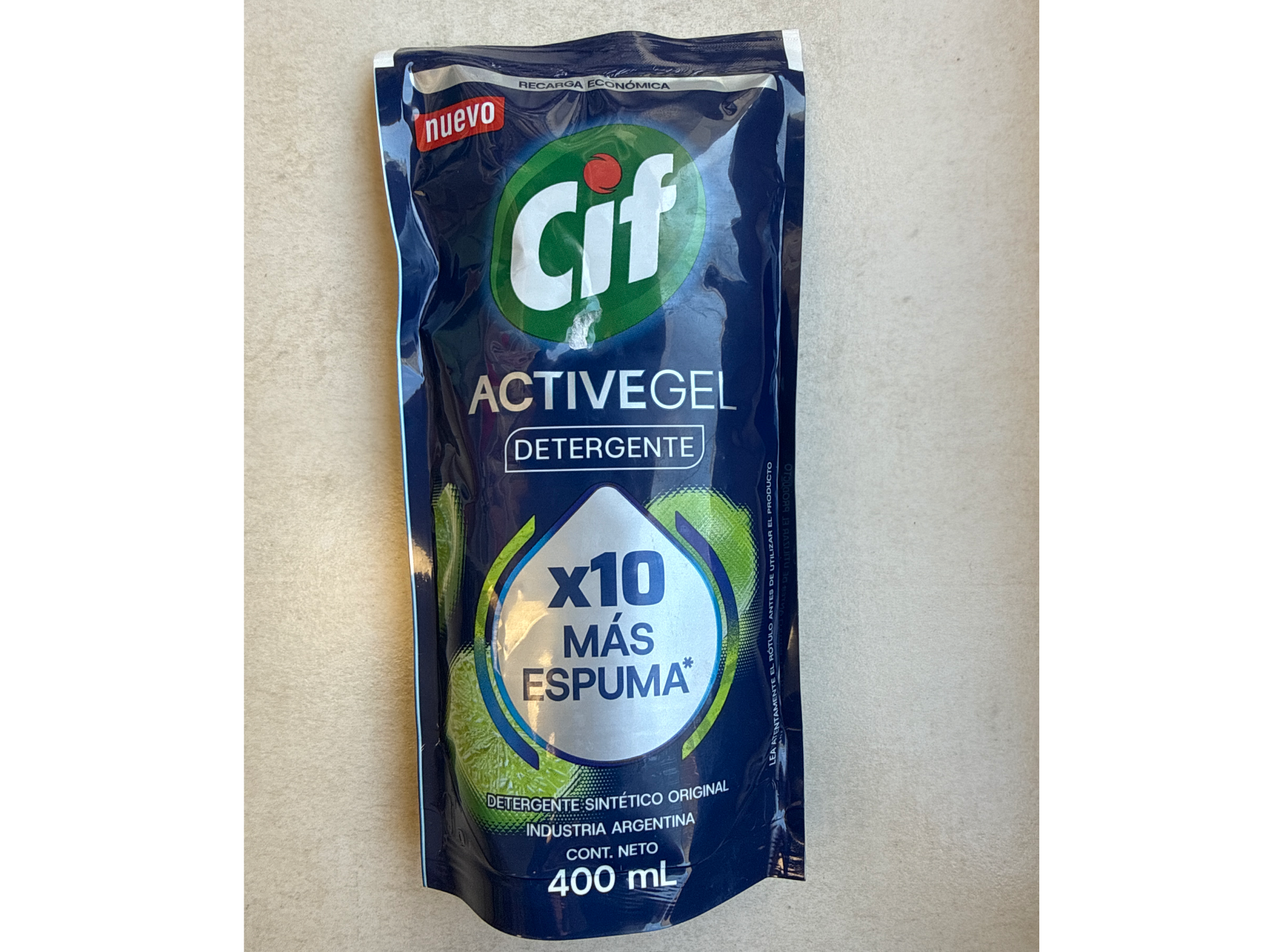 Detergente Cif active gel x 10 más espuma x 400 ml D.P.