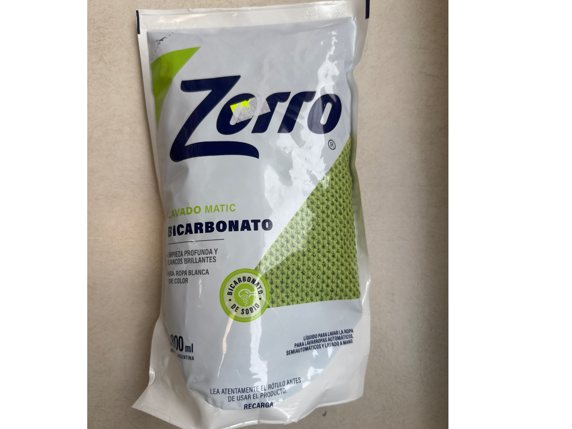 Jabón líquido Zorro x800ml con Bicarbonato Matic