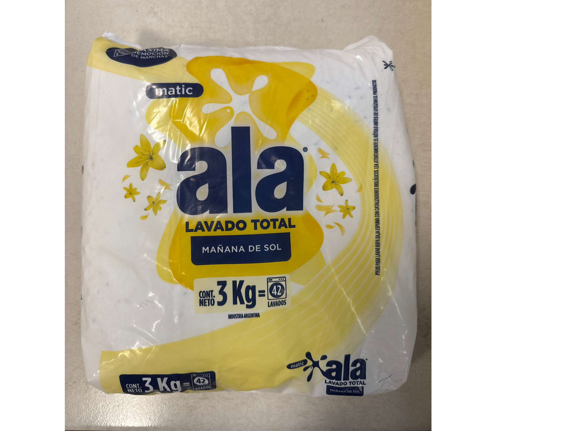 Jabón Ala en polvo 3kg - Mañana de sol