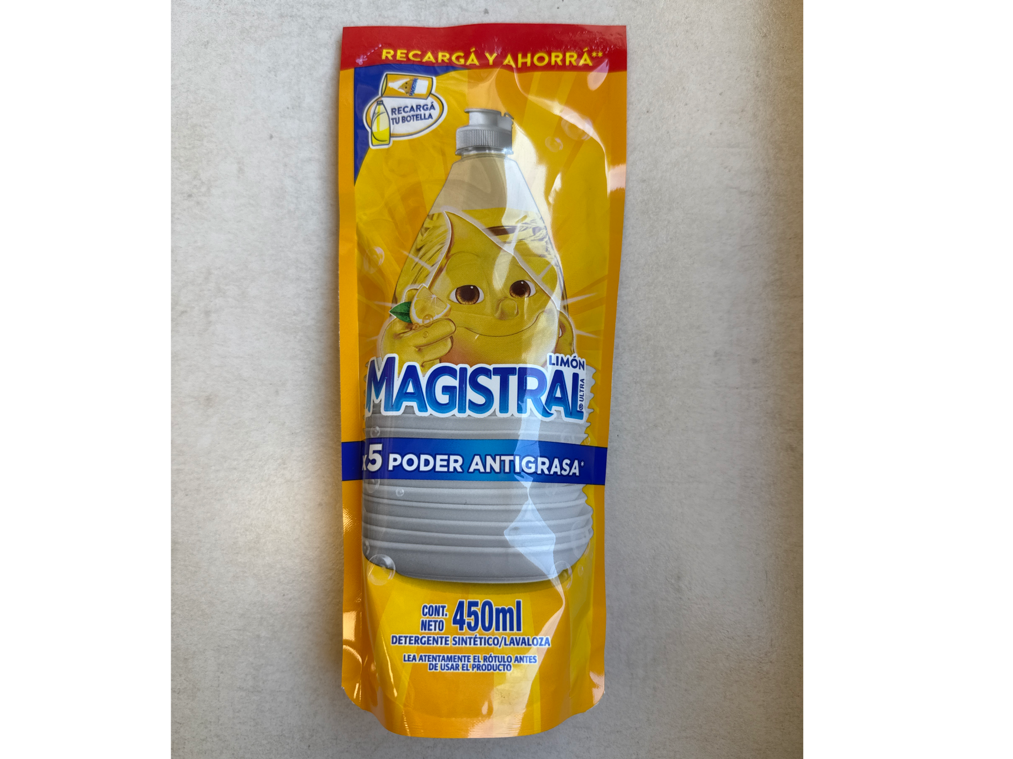Detergente magistral limón x 450 ml D.P