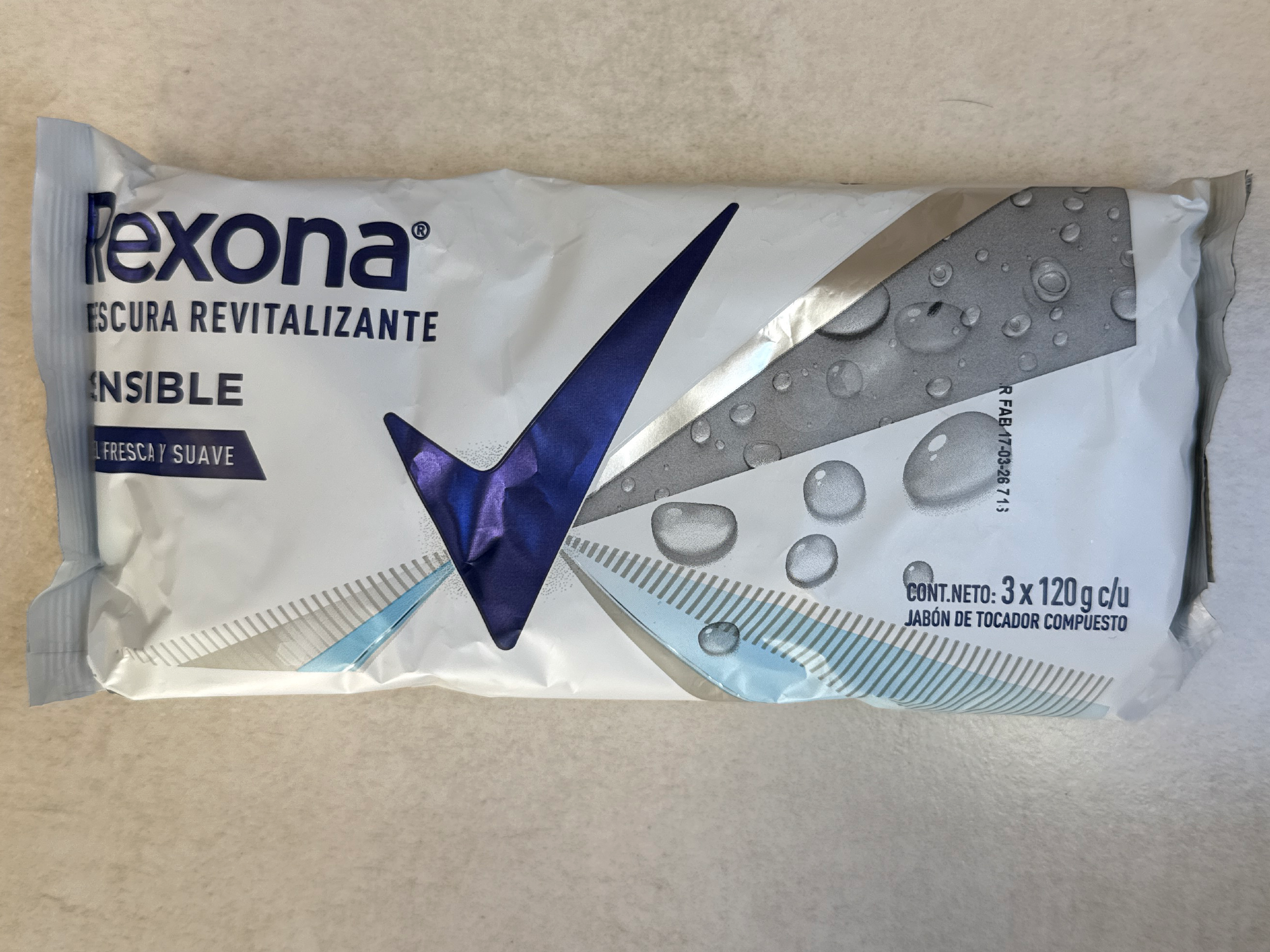 Jabón rexona x 3 sensible