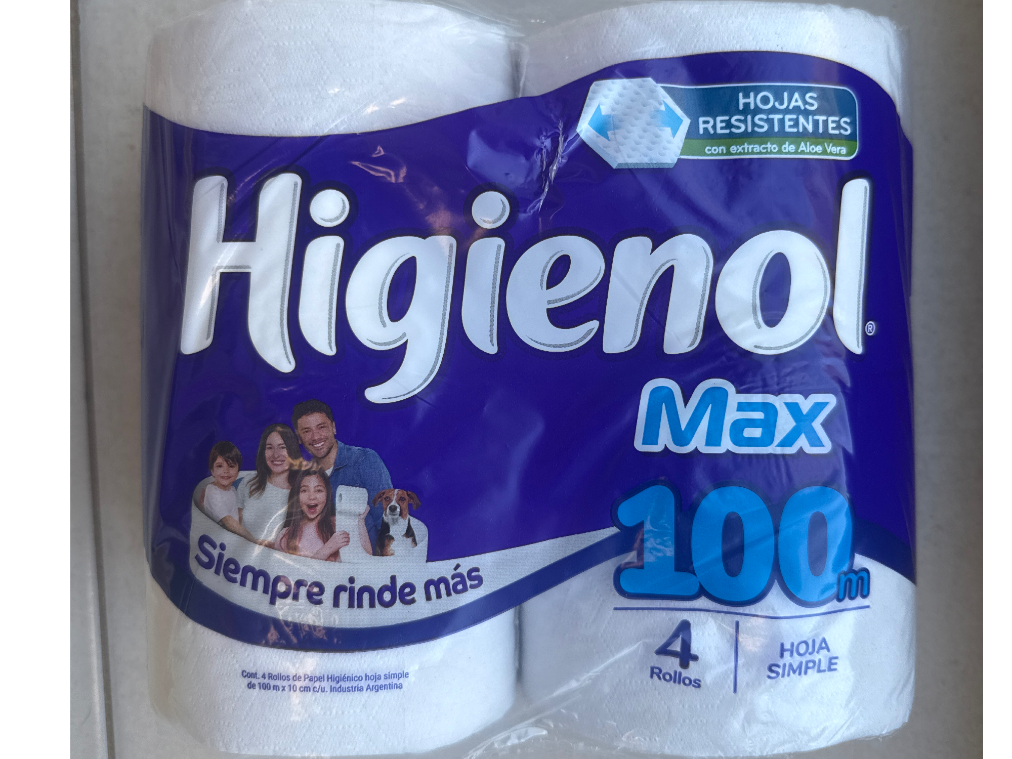 Papel higiénico x 4- higenol x100m