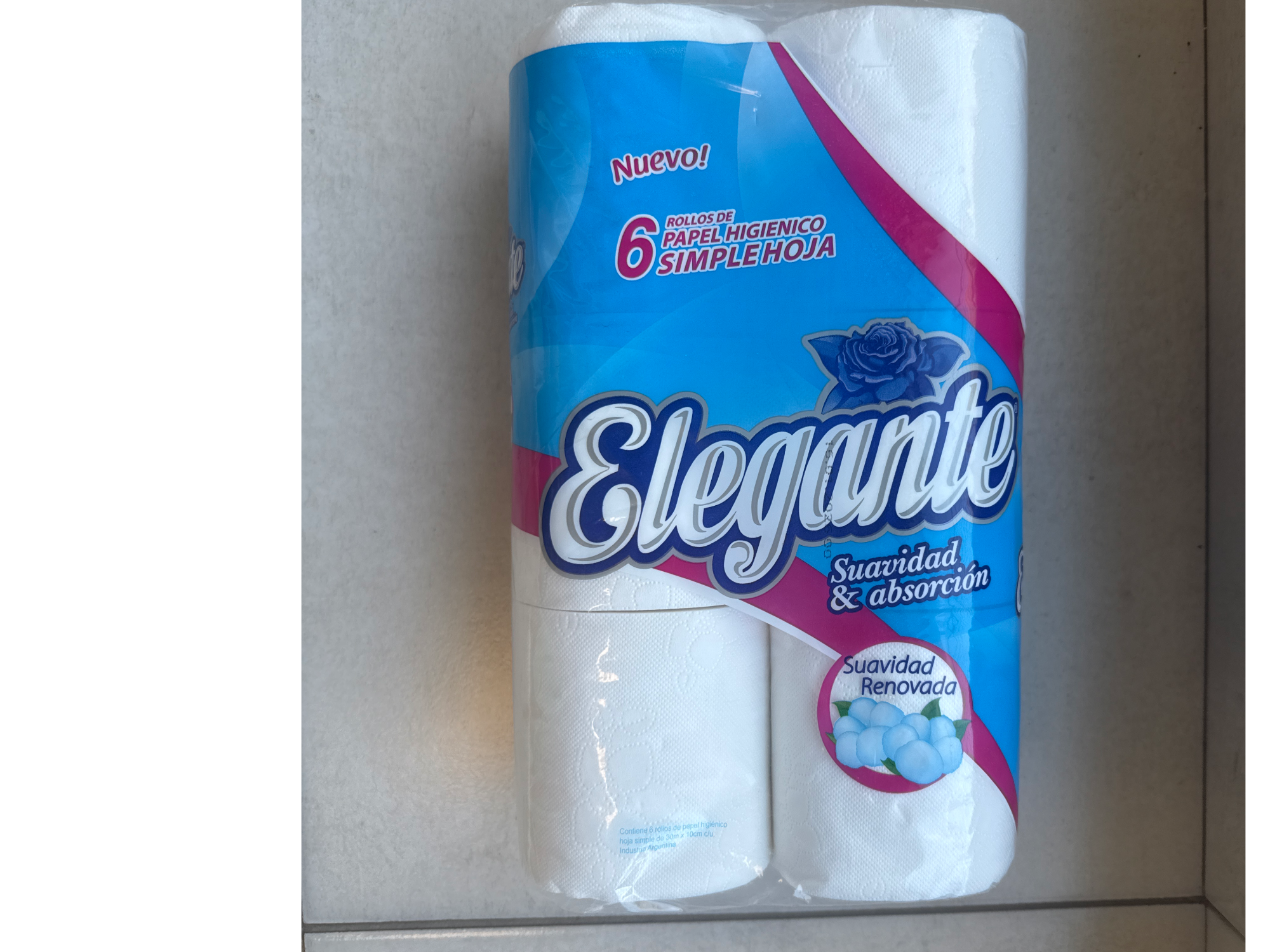 Papel higiénico x 6 Elegante - Suavidad y absorción
