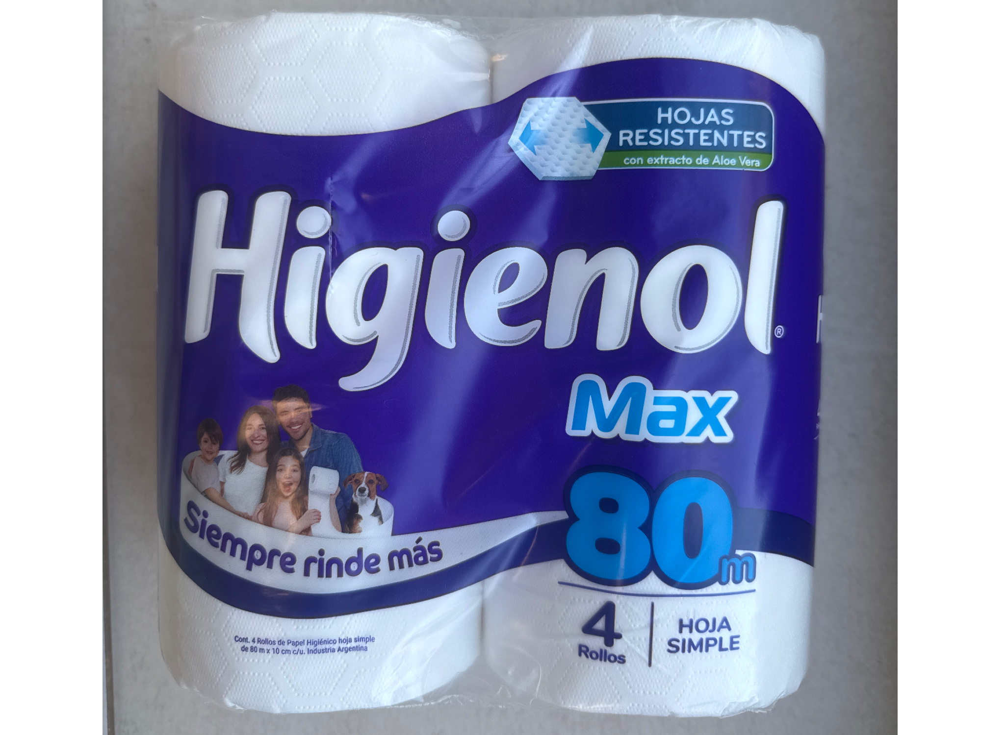 Papel higiénico x 4- higiénico x80m