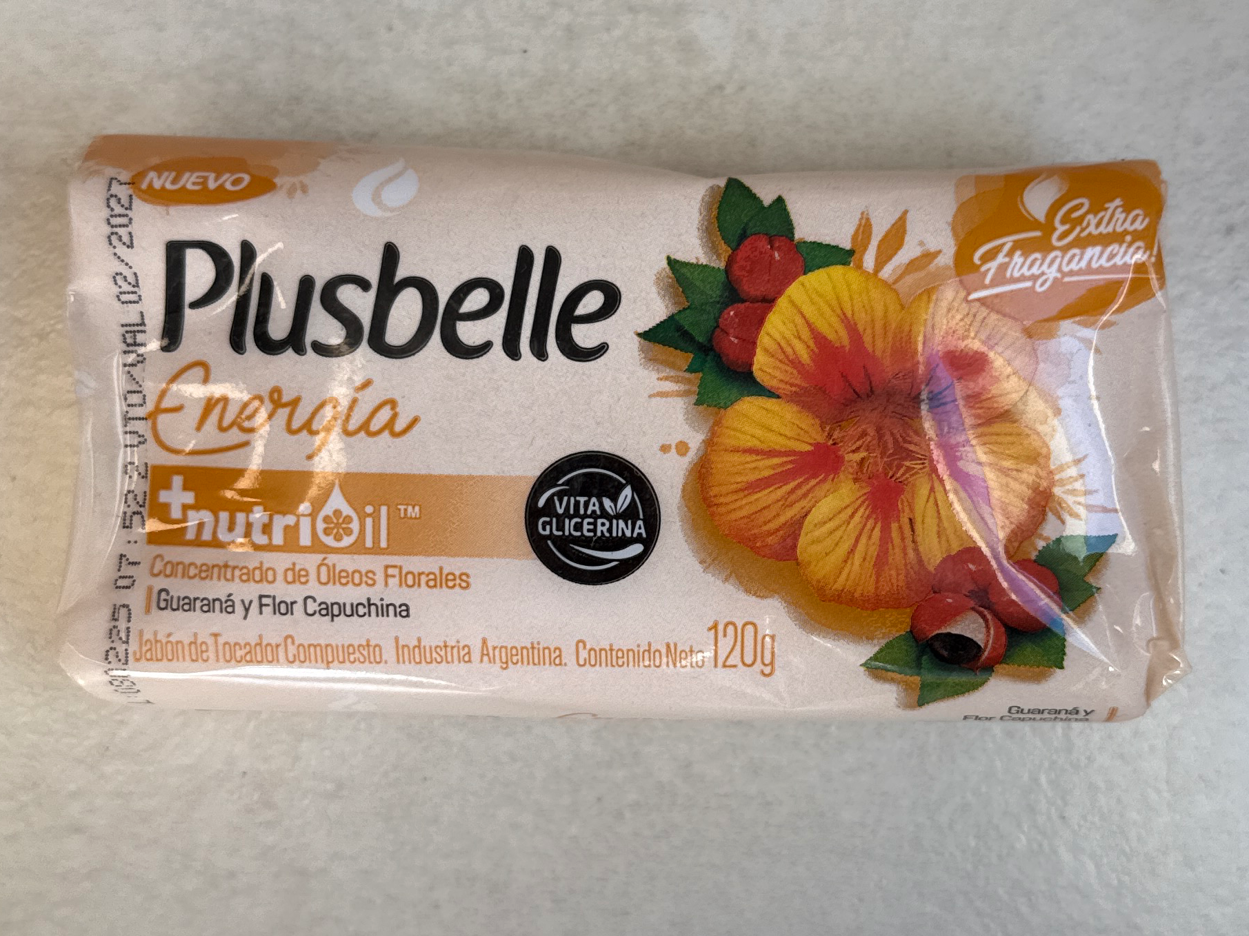 Jabón plusbelle x 120 g energía