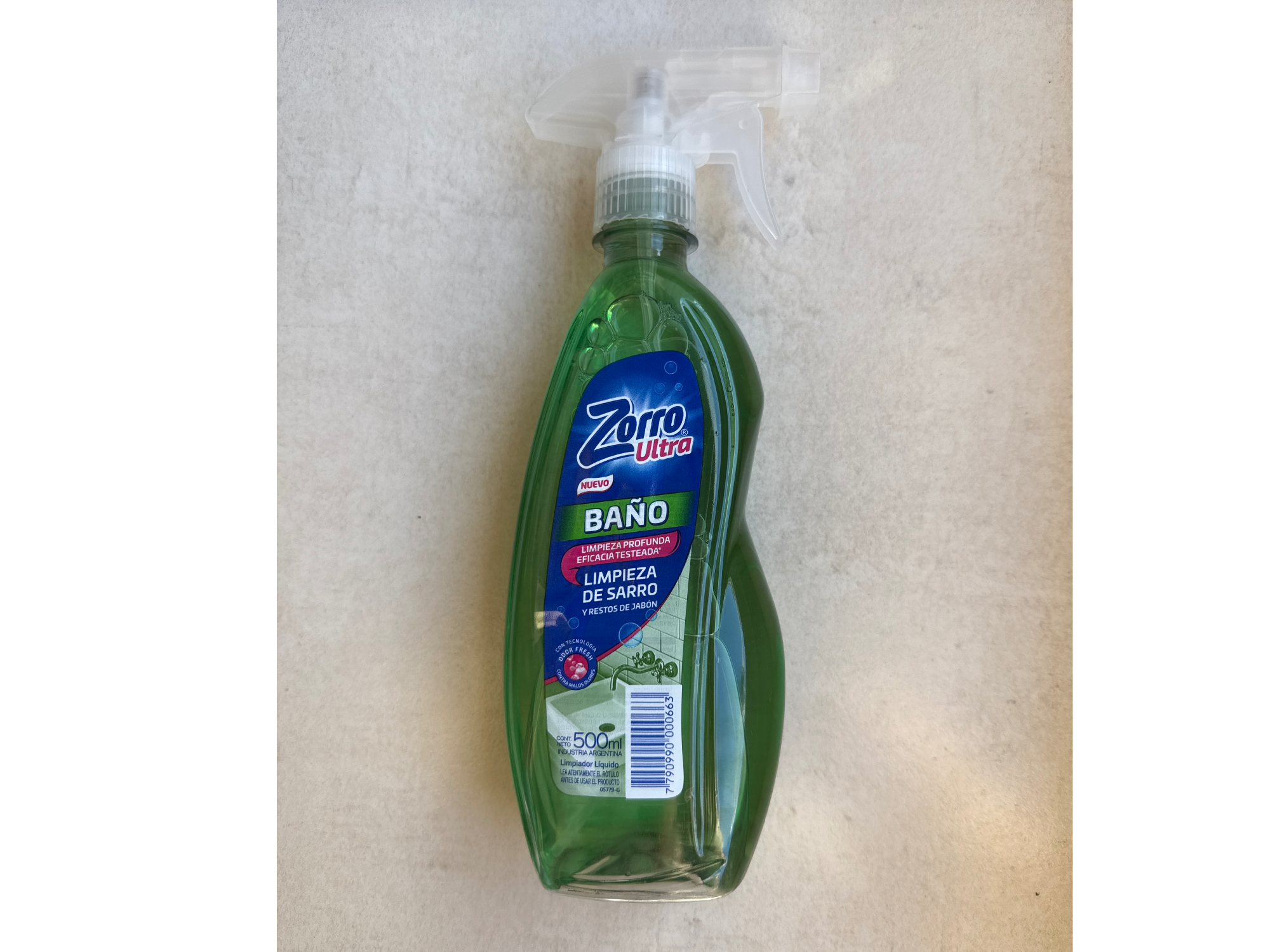 Zorro baño limpieza de sarro x 500 ml con gatillo