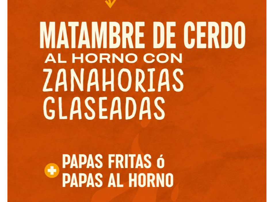 Matambre de cerdo con zanahoria glaseada