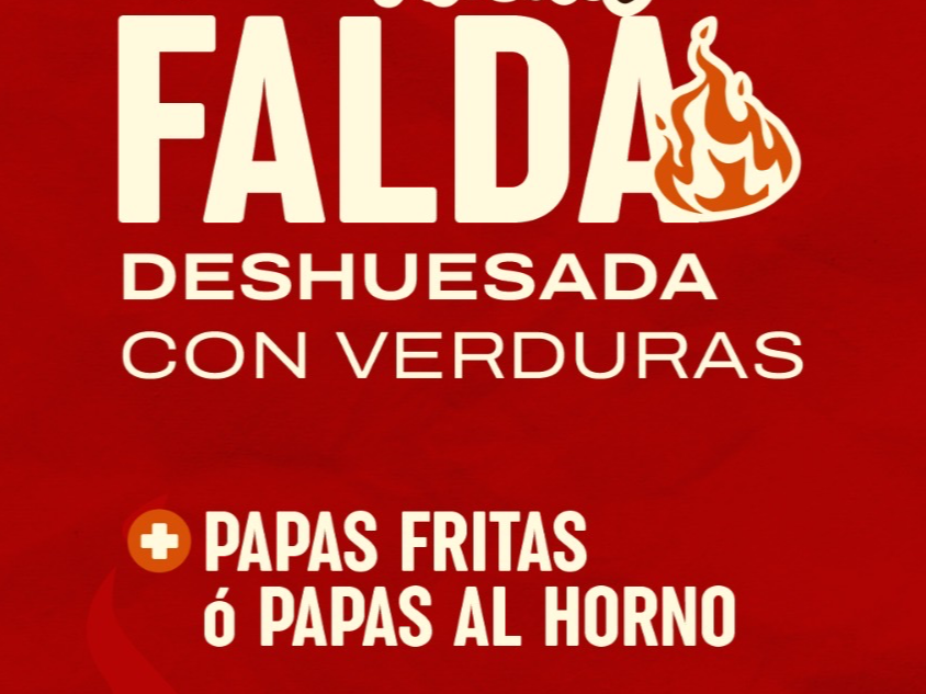 Falda deshuesada al horno