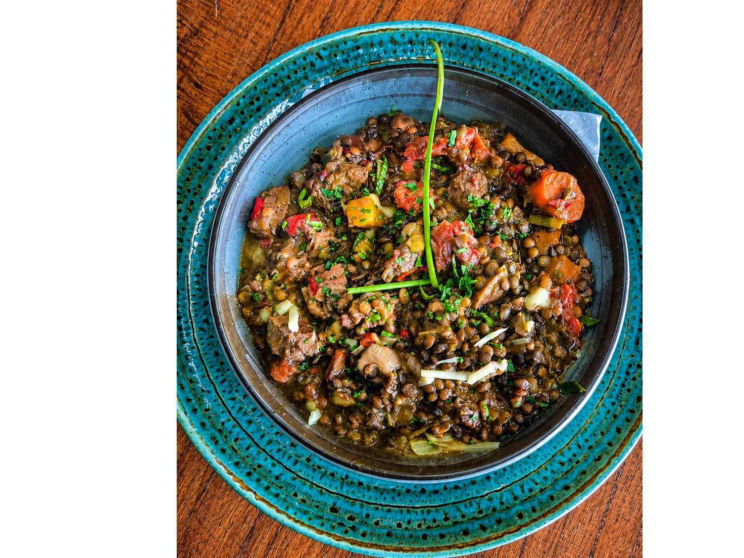 Cazuela rustica de lentejas