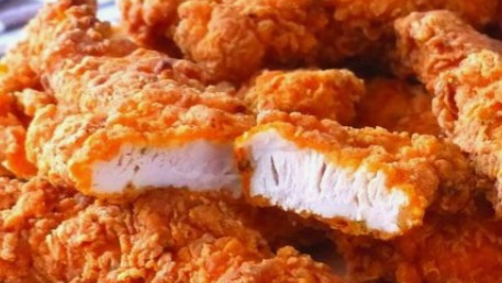 Porción pollo frito y fajitas