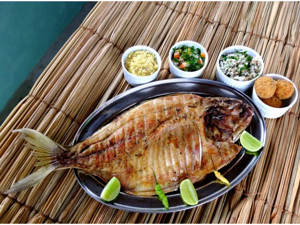 Pacu al horno con colchon de verduras