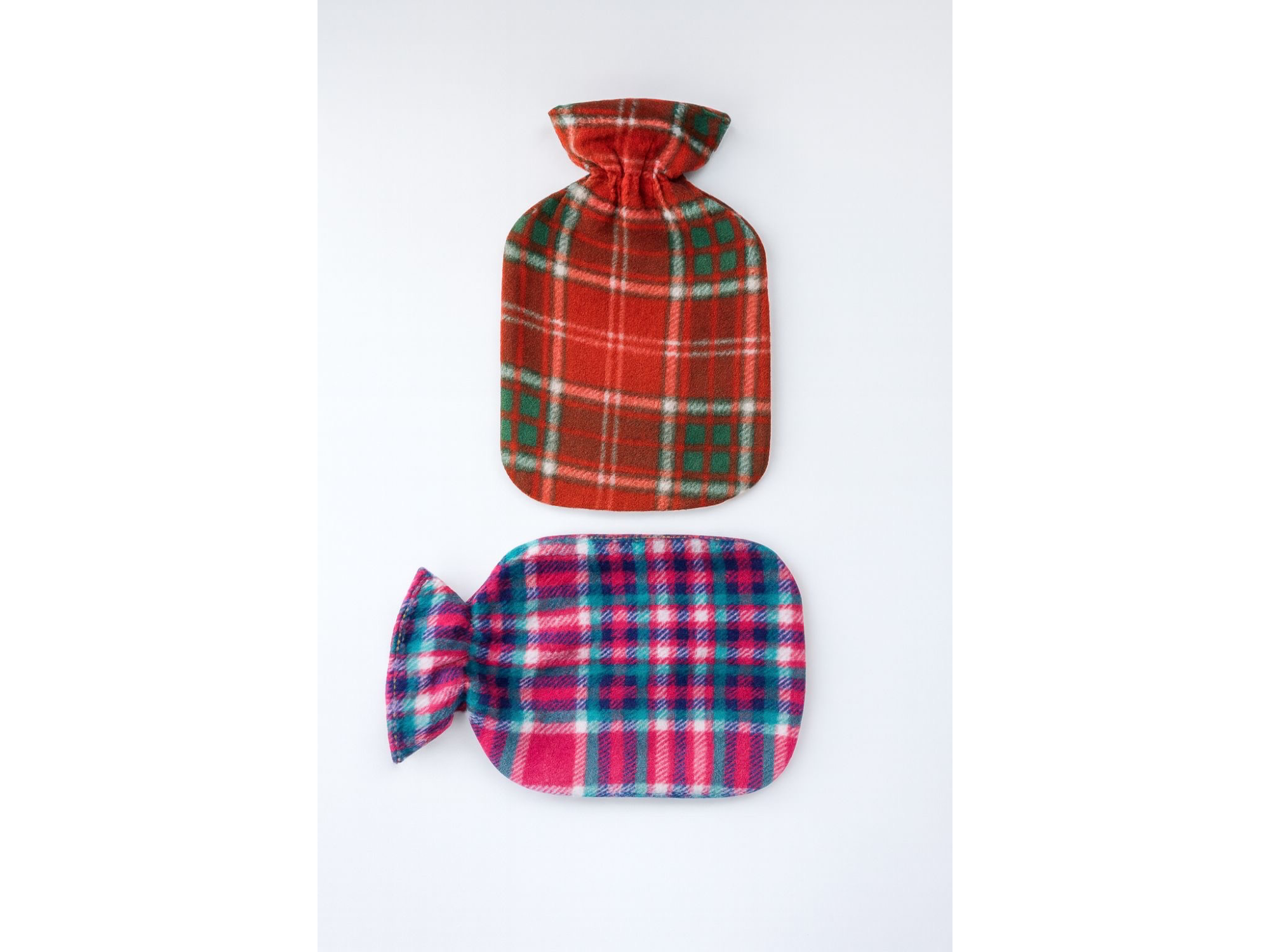 Bolsa de agua caliente con forro rayado