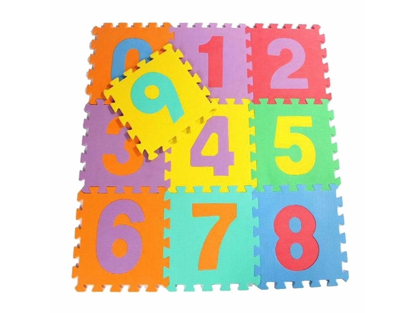 Alfombra encastrable numerada Goma eva